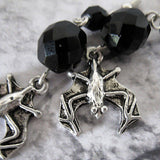 Silver Bat Earrings on Surgical Stainless Steel Earring Wires