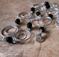 Midnight A Silver And Faceted Glass Choker 11 Color Options