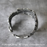 Shenron Silver Plated Steel Asian Dragon Ring