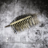 Gothic Victorian Filigree Steel Bat Hair Comb