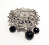 Spidaris Black Lego Spider Filigree Brooch/Bag Pin