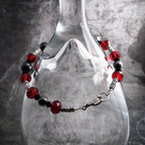 Red And Black Swarovski Crystal Pearl Bracelet