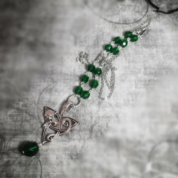 Emerald Celtic Cross Pendant | Celtic Rings Ltd