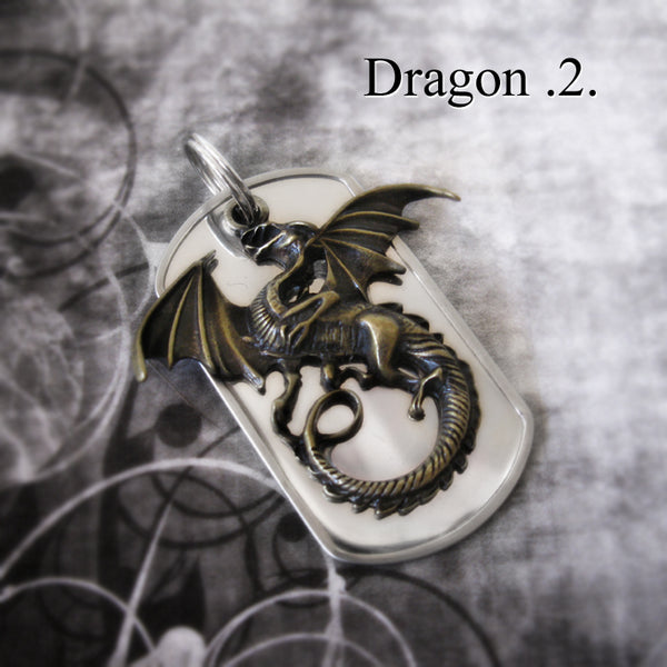 Brass Dragon Keychain Charm 2 options