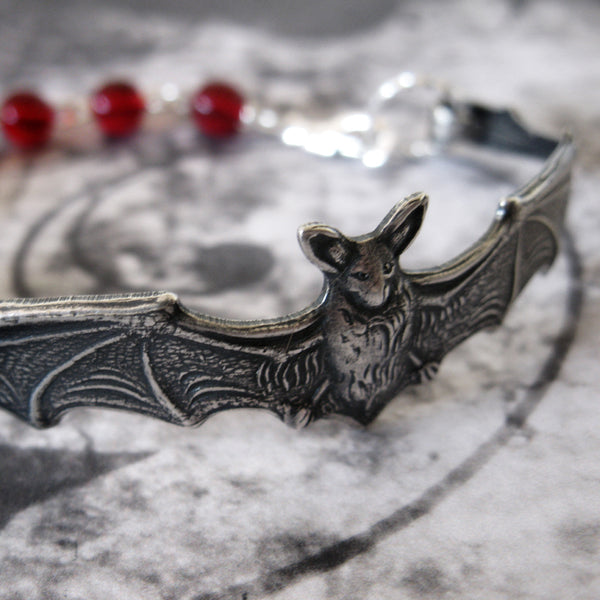 Silver Bat Bracelet