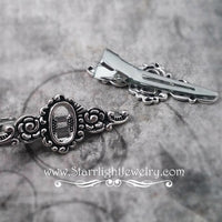 Victorian SteamPunk Keyhole Filigree Hair Clip Set