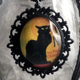 Le Chat Noir Handmade Gothic Lolita Black Cat Pendant or Brooch
